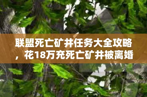 联盟死亡矿井任务大全攻略,花18万充死亡矿井被离婚!老婆撕协议时我裤兜还掉出张欠条 联盟死亡矿井任务大全攻略,花18万充死亡矿井被离婚!老婆撕协议时我裤兜还掉出张欠条