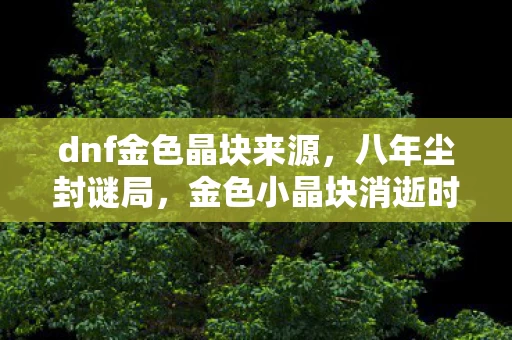 dnf金色晶块来源,八年尘封谜局,金色小晶块消逝时,谁在泪目守望? dnf金色晶块来源,八年尘封谜局,金色小晶块消逝时,谁在泪目守望?