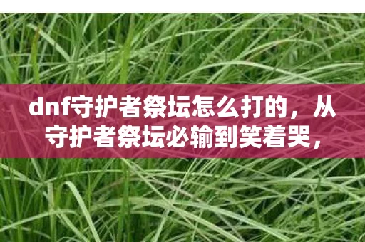 dnf守护者祭坛怎么打的，从守护者祭坛必输到笑着哭，2027年我还在为这破副本抽自己嘴巴