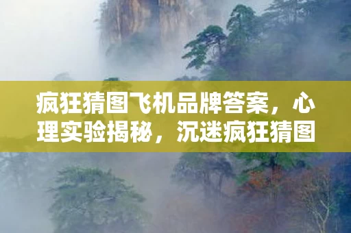 疯狂猜图飞机品牌答案,心理实验揭秘,沉迷疯狂猜图飞机品牌,多巴胺陷阱细思极恐 疯狂猜图飞机品牌答案,心理实验揭秘,沉迷疯狂猜图飞机品牌,多巴胺陷阱细思极恐