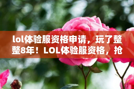 lol体验服资格申请，玩了整整8年！LOL体验服资格，抢还是不抢？这纠结谁能懂？