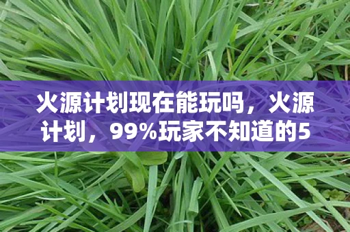 火源计划现在能玩吗,火源计划,99%玩家不知道的5大氪金猫腻,上头到想摔手机! 火源计划现在能玩吗,火源计划,99%玩家不知道的5大氪金猫腻,上头到想摔手机!
