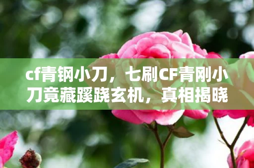 cf青钢小刀,七刷CF青刚小刀竟藏蹊跷玄机,真相揭晓后背发凉! cf青钢小刀,七刷CF青刚小刀竟藏蹊跷玄机,真相揭晓后背发凉!
