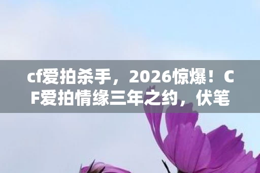 cf爱拍杀手,2026惊爆!CF爱拍情缘三年之约,伏笔揭开时我鼻子一酸 cf爱拍杀手,2026惊爆!CF爱拍情缘三年之约,伏笔揭开时我鼻子一酸