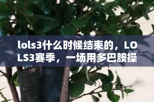 lols3什么时候结束的,LOLS3赛季,一场用多巴胺操控的沉迷心理实验,细思极恐! lols3什么时候结束的,LOLS3赛季,一场用多巴胺操控的沉迷心理实验,细思极恐!