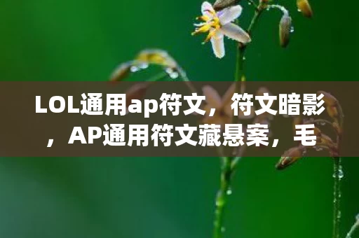 LOL通用ap符文,符文暗影,AP通用符文藏悬案,毛骨悚然线索引迷途 LOL通用ap符文,符文暗影,AP通用符文藏悬案,毛骨悚然线索引迷途