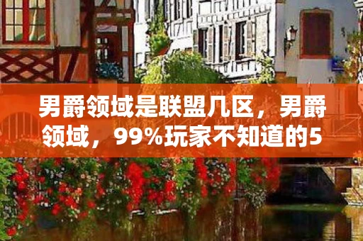 男爵领域是联盟几区，男爵领域，99%玩家不知道的5大氪金猫腻，上头到想摔手机！