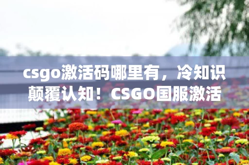csgo激活码哪里有,冷知识颠覆认知!CSGO国服激活码背后藏着目瞪口呆的真相 csgo激活码哪里有,冷知识颠覆认知!CSGO国服激活码背后藏着目瞪口呆的真相