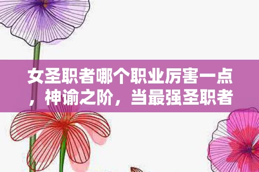 女圣职者哪个职业厉害一点，神谕之阶，当最强圣职者成为存在主义悖论的祭品