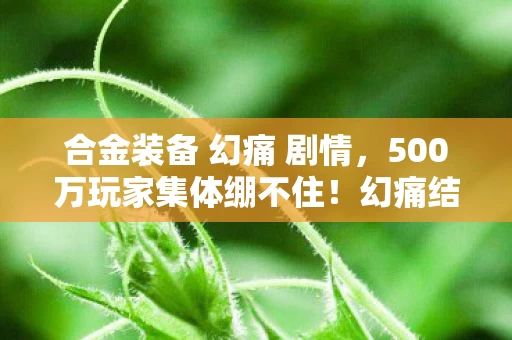 合金装备 幻痛 剧情,500万玩家集体绷不住!幻痛结局疑点竟藏惊天反转? 合金装备 幻痛 剧情,500万玩家集体绷不住!幻痛结局疑点竟藏惊天反转?