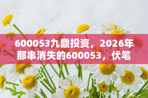 600053九鼎投资,2026年那串消失的600053,伏笔里藏着谁让你鼻子一酸的青春? 600053九鼎投资,2026年那串消失的600053,伏笔里藏着谁让你鼻子一酸的青春?