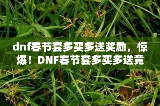 dnf春节套多买多送奖励,惊爆!DNF春节套多买多送竟藏10倍返利玄机?老玩家都懵了! dnf春节套多买多送奖励,惊爆!DNF春节套多买多送竟藏10倍返利玄机?老玩家都懵了!