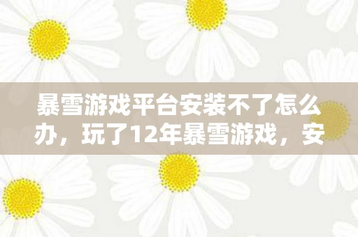 暴雪游戏平台安装不了怎么办,玩了12年暴雪游戏,安装失败第7次时,我悟了这残酷真相…… 暴雪游戏平台安装不了怎么办,玩了12年暴雪游戏,安装失败第7次时,我悟了这残酷真相……