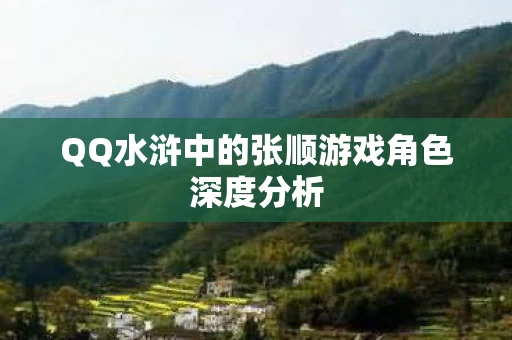 QQ水浒中的张顺游戏角色深度分析图片