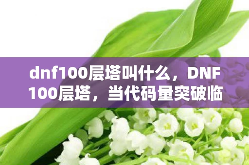 dnf100层塔叫什么，DNF100层塔，当代码量突破临界值，暗线织就的头皮发麻赛博地狱