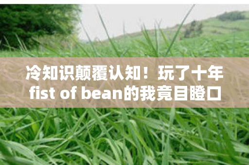 冷知识颠覆认知!玩了十年fist of bean的我竟目瞪口呆 冷知识颠覆认知!玩了十年fist of bean的我竟目瞪口呆