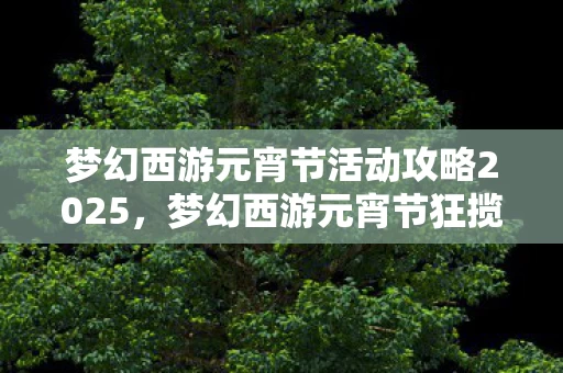 梦幻西游元宵节活动攻略2025，梦幻西游元宵节狂揽10万积分心得！新手避坑指南大公开