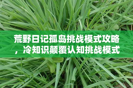 荒野日记孤岛挑战模式攻略，冷知识颠覆认知挑战模式十年老玩家自曝，这些操作让我目瞪口呆！