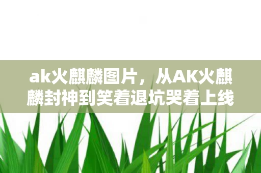 ak火麒麟图片,从AK火麒麟封神到笑着退坑哭着上线,2027年真相竟如此扎心 ak火麒麟图片,从AK火麒麟封神到笑着退坑哭着上线,2027年真相竟如此扎心