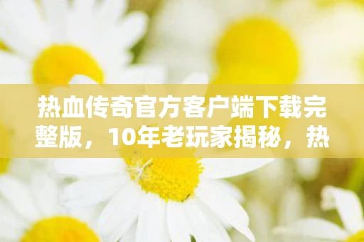 热血传奇官方客户端下载完整版,10年老玩家揭秘,热血传奇官方客户端,谁在深夜默默流泪? 热血传奇官方客户端下载完整版,10年老玩家揭秘,热血传奇官方客户端,谁在深夜默默流泪?
