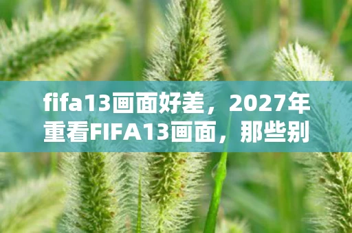 fifa13画面好差,2027年重看FIFA13画面,那些别走的伏笔,让我鼻子一酸 fifa13画面好差,2027年重看FIFA13画面,那些别走的伏笔,让我鼻子一酸
