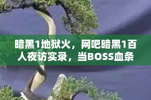 暗黑1地狱火，网吧暗黑1百人夜访实录，当BOSS血条消失的瞬间，谁绷不住了？