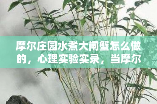 摩尔庄园水煮大闸蟹怎么做的,心理实验实录,当摩尔庄园水煮大闸蟹成为沉迷陷阱,细思极恐的神经操控 摩尔庄园水煮大闸蟹怎么做的,心理实验实录,当摩尔庄园水煮大闸蟹成为沉迷陷阱,细思极恐的神经操控