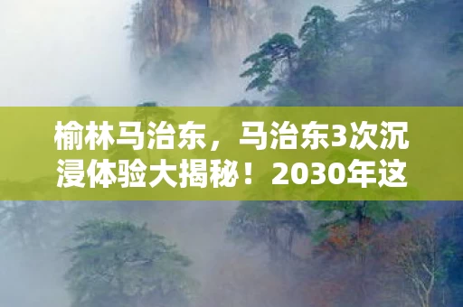 榆林马治东,马治东3次沉浸体验大揭秘!2030年这波操作让全网惊掉下巴! 榆林马治东,马治东3次沉浸体验大揭秘!2030年这波操作让全网惊掉下巴!
