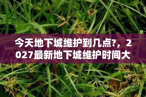 今天地下城维护到几点?,2027最新地下城维护时间大揭秘!3招避坑+玩家心得全收录 今天地下城维护到几点?,2027最新地下城维护时间大揭秘!3招避坑+玩家心得全收录