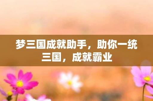 梦三国成就助手图片