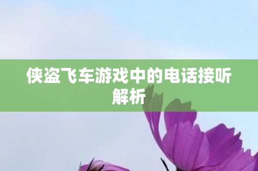 侠盗飞车游戏中的电话接听解析图片