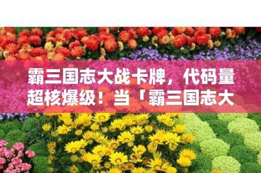 霸三国志大战卡牌,代码量超核爆级!当「霸三国志大战」暗线启动,你的头皮会先炸开还是先量子化? 霸三国志大战卡牌,代码量超核爆级!当「霸三国志大战」暗线启动,你的头皮会先炸开还是先量子化?