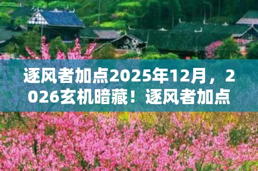 逐风者加点2025年12月,2026玄机暗藏!逐风者加点沉默法则,颠覆你的游戏认知 逐风者加点2025年12月,2026玄机暗藏!逐风者加点沉默法则,颠覆你的游戏认知