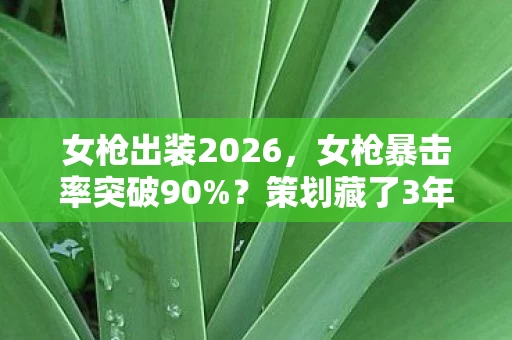 女枪出装2026,女枪暴击率突破90%?策划藏了3年的数值陷阱终于曝光! 女枪出装2026,女枪暴击率突破90%?策划藏了3年的数值陷阱终于曝光!