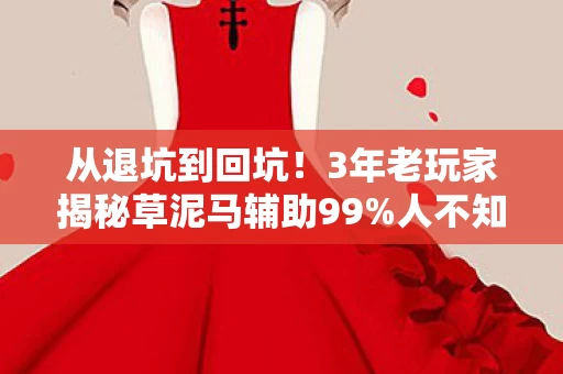 从退坑到回坑!3年老玩家揭秘草泥马辅助99%人不知的真相 从退坑到回坑!3年老玩家揭秘草泥马辅助99%人不知的真相