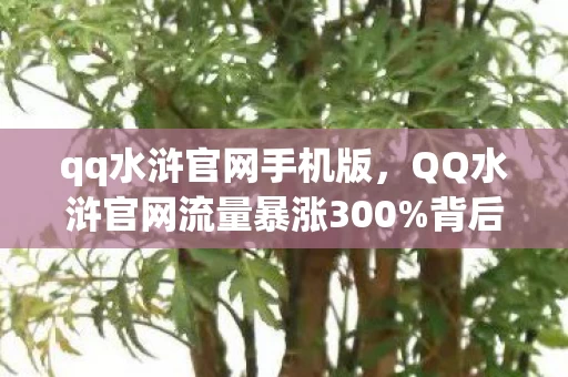 qq水浒官网手机版,QQ水浒官网流量暴涨300%背后,疑云密布,玩家心寒真相几何? qq水浒官网手机版,QQ水浒官网流量暴涨300%背后,疑云密布,玩家心寒真相几何?