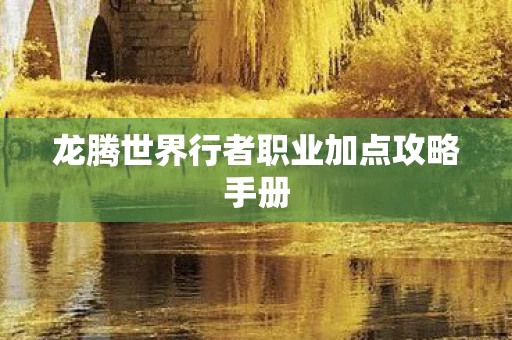 龙腾世界行者职业加点攻略手册图片