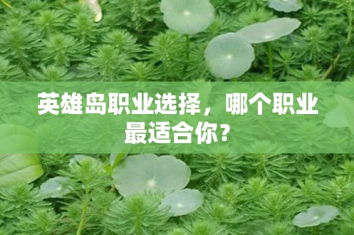 哪个职业最适合你图片