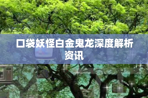 口袋妖怪白金鬼龙深度解析资讯图片