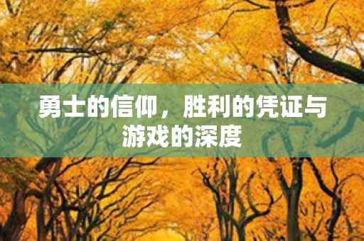 胜利的凭证与游戏的深度图片