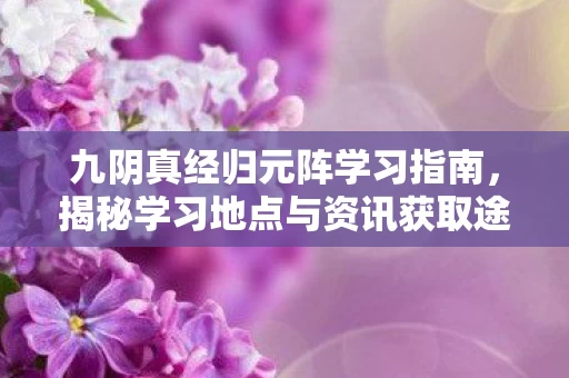 揭秘学习地点与资讯获取途径图片