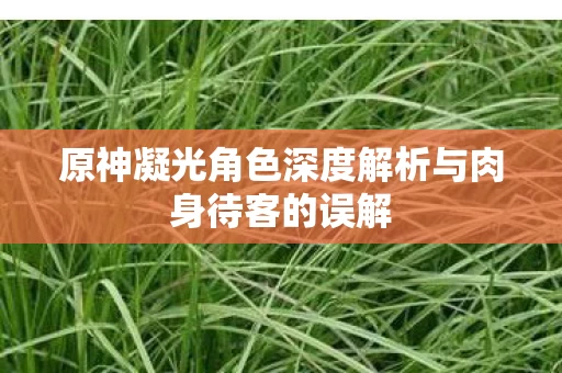 原神凝光角色深度解析与肉身待客的误解图片