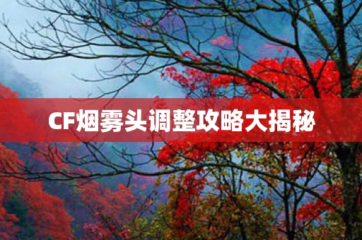 CF烟雾头调整攻略大揭秘图片