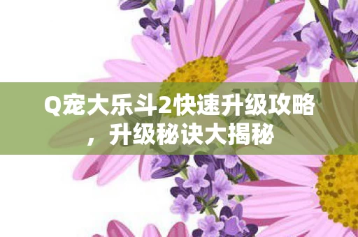 Q宠大乐斗2快速升级攻略,升级秘诀大揭秘 Q宠大乐斗2快速升级攻略,升级秘诀大揭秘