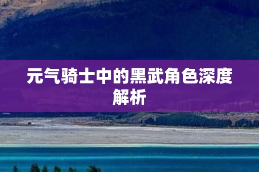 元气骑士中的黑武角色深度解析图片