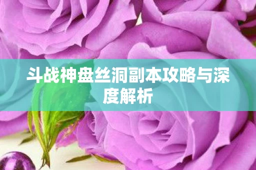 斗战神盘丝洞副本攻略与深度解析图片