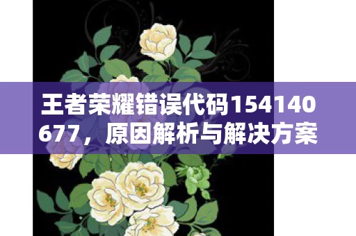 王者荣耀错误代码154140677图片