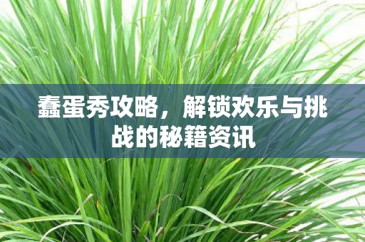 解锁欢乐与挑战的秘籍资讯图片