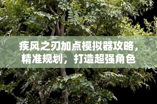 疾风之刃加点模拟器攻略图片