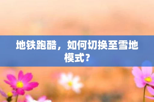 如何切换至雪地模式图片